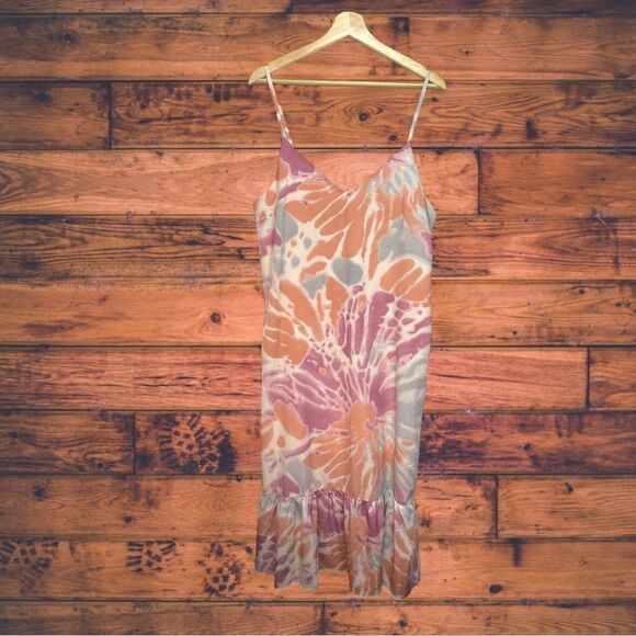 5 for $25🔥Wishlist Apparel Tie Dye Long Lime Maxi Summer Dress Medium/ Large - Picture 1 of 5